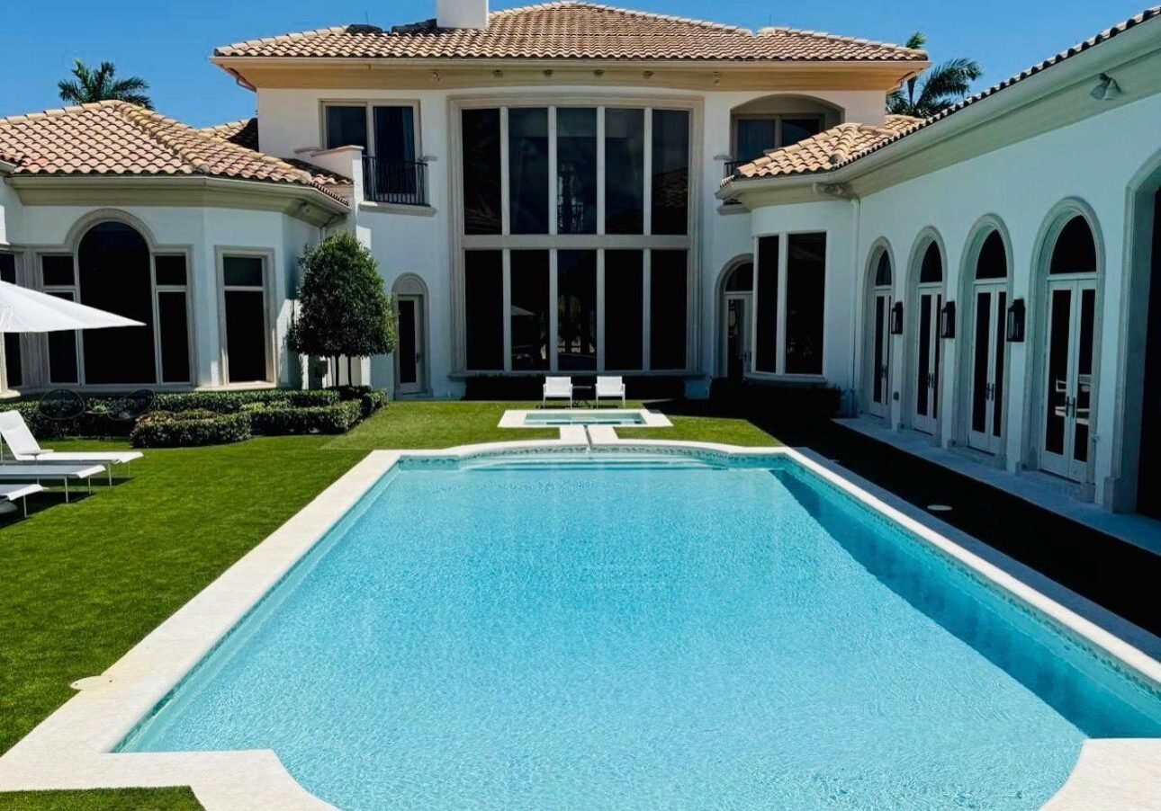 Remodeled pool at a South Florida home
